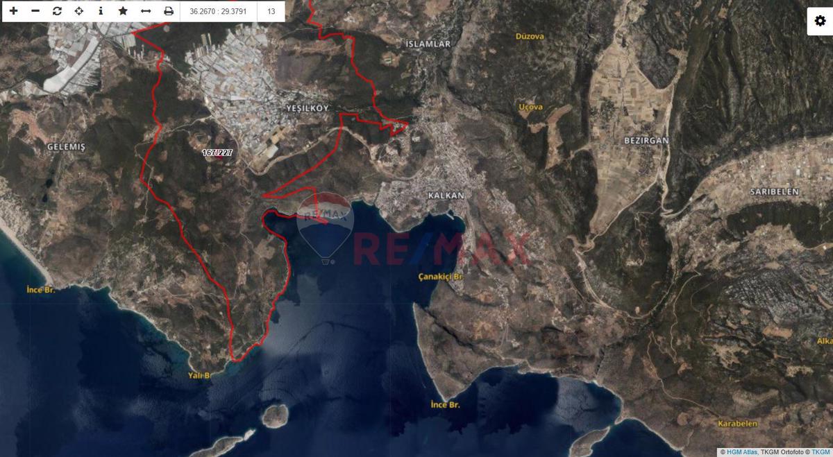 RE/MAX PUPA'DAN KALKAN YEŞİLKÖY'DE SATILIK ARAZİ - Görsel 3