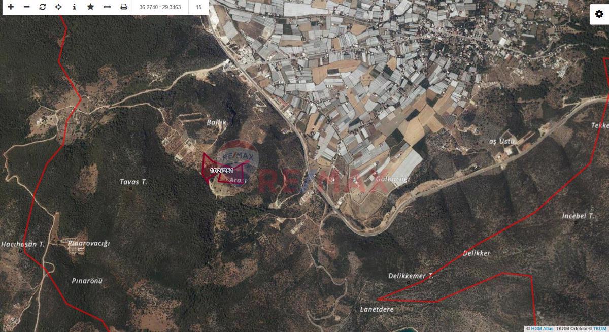RE/MAX PUPA'DAN KALKAN YEŞİLKÖY'DE SATILIK 2B ARAZİ - Görsel 1